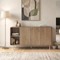 Colia Megapap melamine console in sepet oak 150x44x80cm.