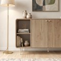 Colia Megapap melamine console in sepet oak 150x44x80cm.