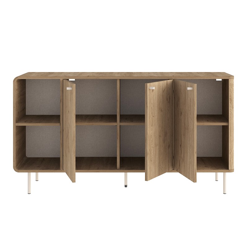 Colia Megapap melamine console in sepet oak 150x44x80cm.
