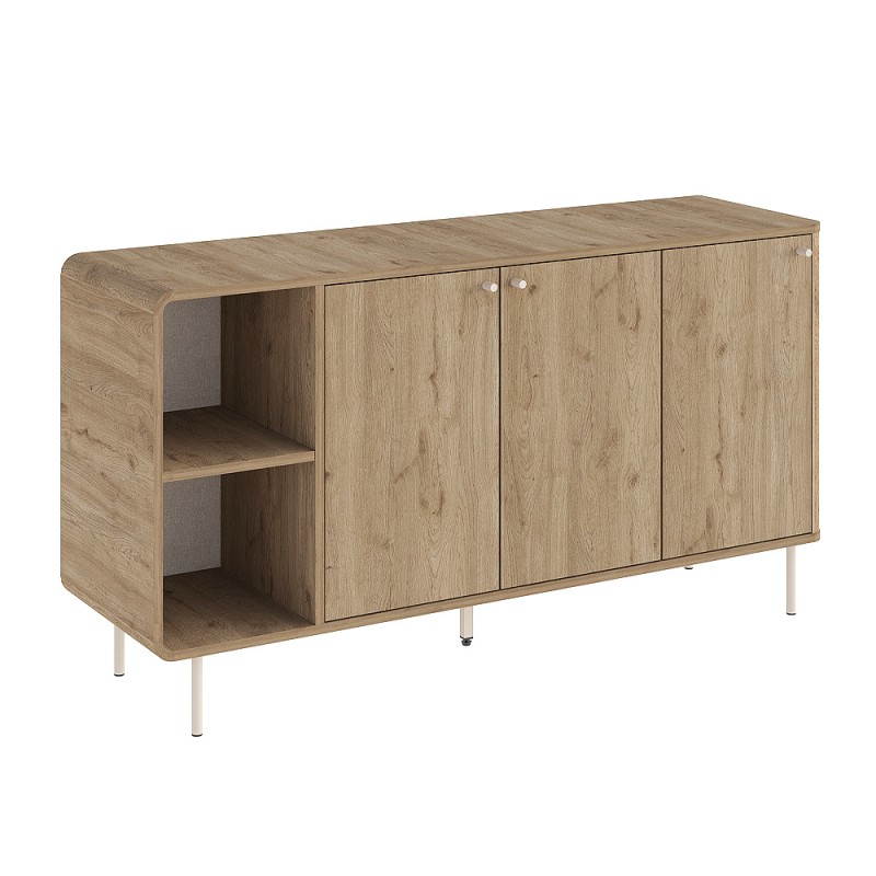 Colia Megapap melamine console in sepet oak 150x44x80cm.