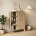 Colia Megapap melamine console in sepet oak 85x44x120,4cm.