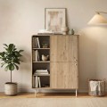 Colia Megapap melamine console in sepet oak 85x44x120,4cm.