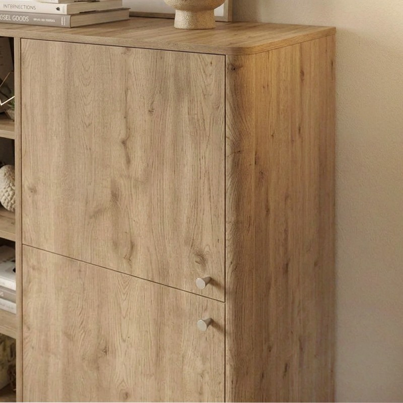 Colia Megapap melamine console in sepet oak 85x44x120,4cm.