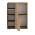 Colia Megapap melamine console in sepet oak 85x44x120,4cm.