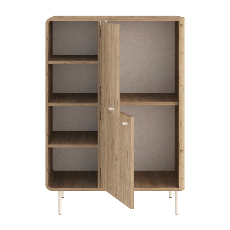 Colia Megapap melamine console in sepet oak 85x44x120,4cm.