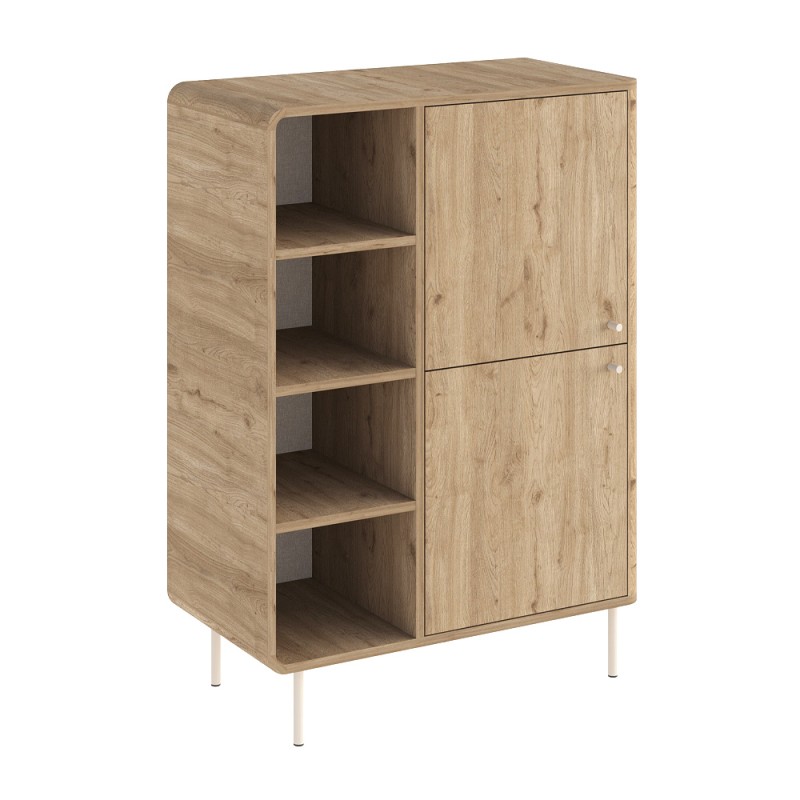 Colia Megapap melamine console in sepet oak 85x44x120,4cm.