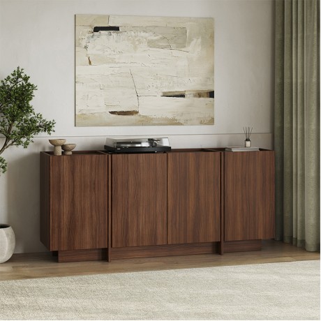 Dorma Megapap melamine console in walnut milano color 180x45x80.2cm.