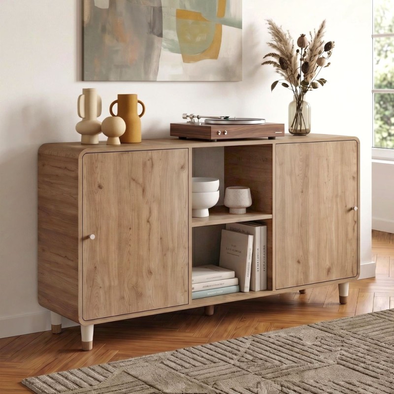Doro Megapap melamine concole in sepet oak color 150.2x39x81cm.