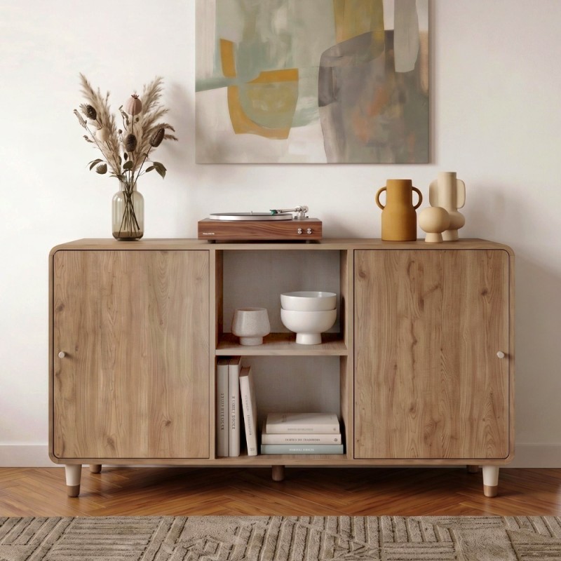 Doro Megapap melamine concole in sepet oak color 150.2x39x81cm.