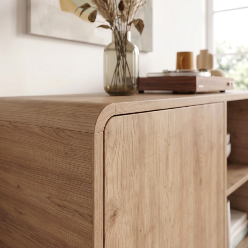 Doro Megapap melamine concole in sepet oak color 150.2x39x81cm.