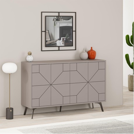Μπουφές Dune Megapap χρώμα ανοιχτή μόκα 123x35x77,4εκ.
