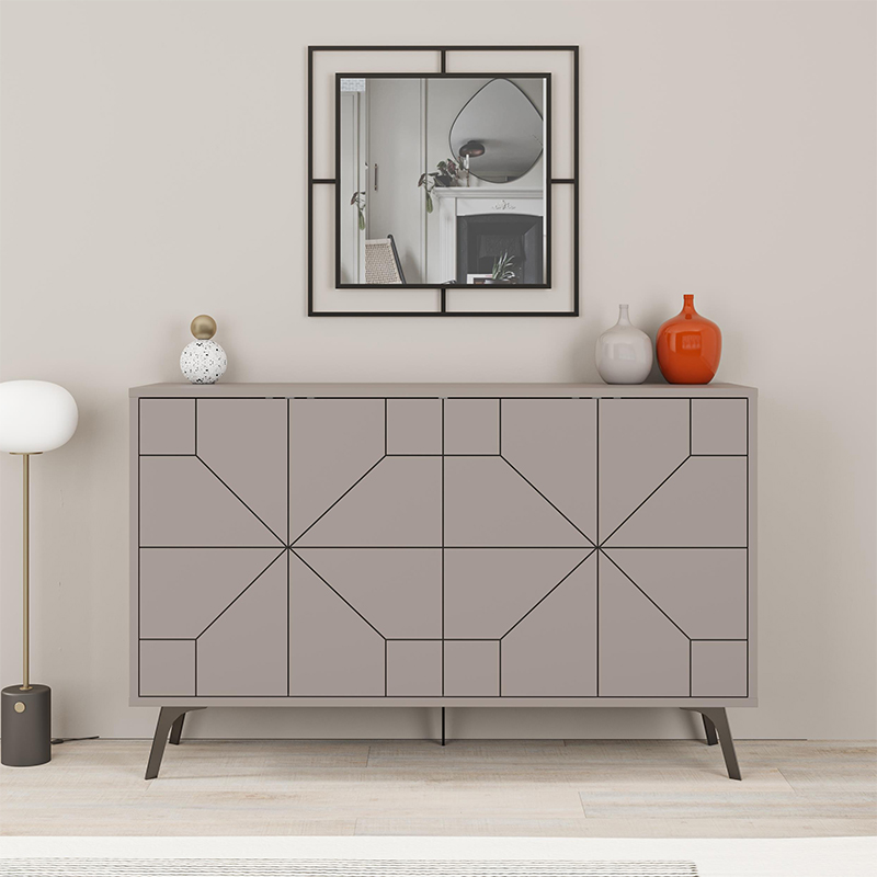 Dune Megapap melamine buffet in light mocha color 123x35x77,4cm.