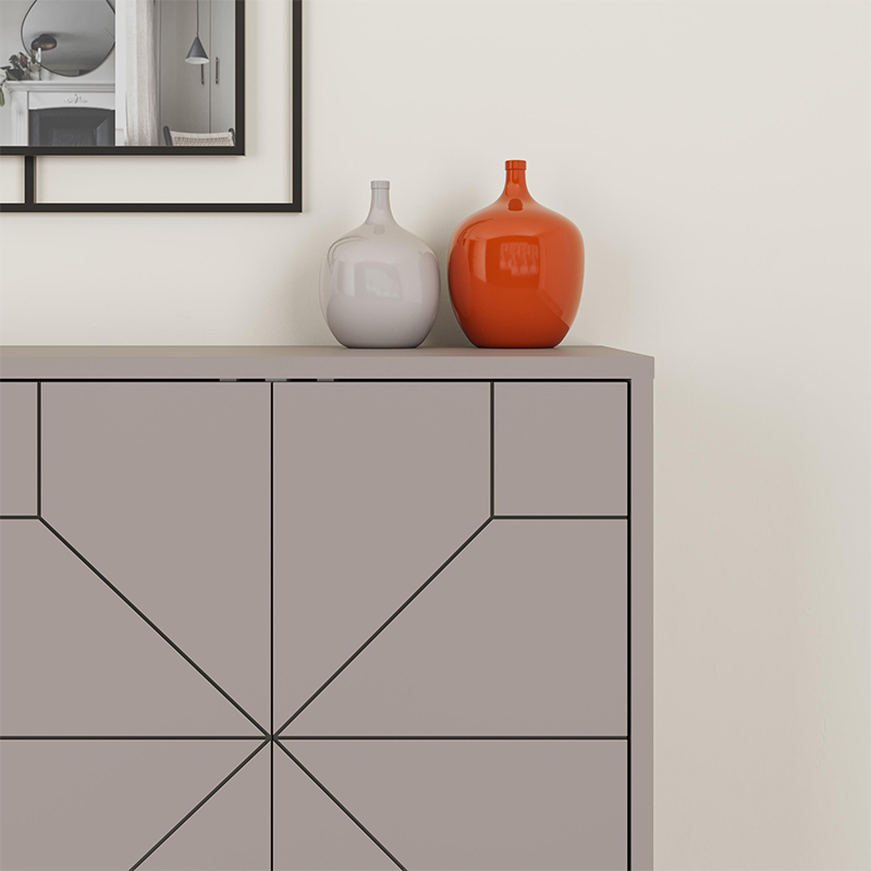 Dune Megapap melamine buffet in light mocha color 123x35x77,4cm.