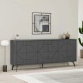 Μπουφές Dune Megapap χρώμα ανθρακί 184x35x77,4εκ.