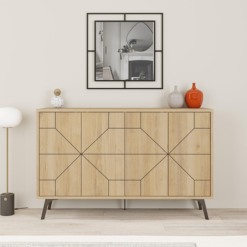 Μπουφές Dune Megapap χρώμα φυσικό οξιάς 123x35x77,4εκ.