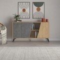 Fiona Megapap melamine buffet in oak - retro grey color 150x35,6x82cm.