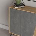 Fiona Megapap melamine buffet in oak - retro grey color 150x35,6x82cm.