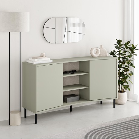 Μπουφές Frem Megapap χρώμα ash green 150x40x81εκ.