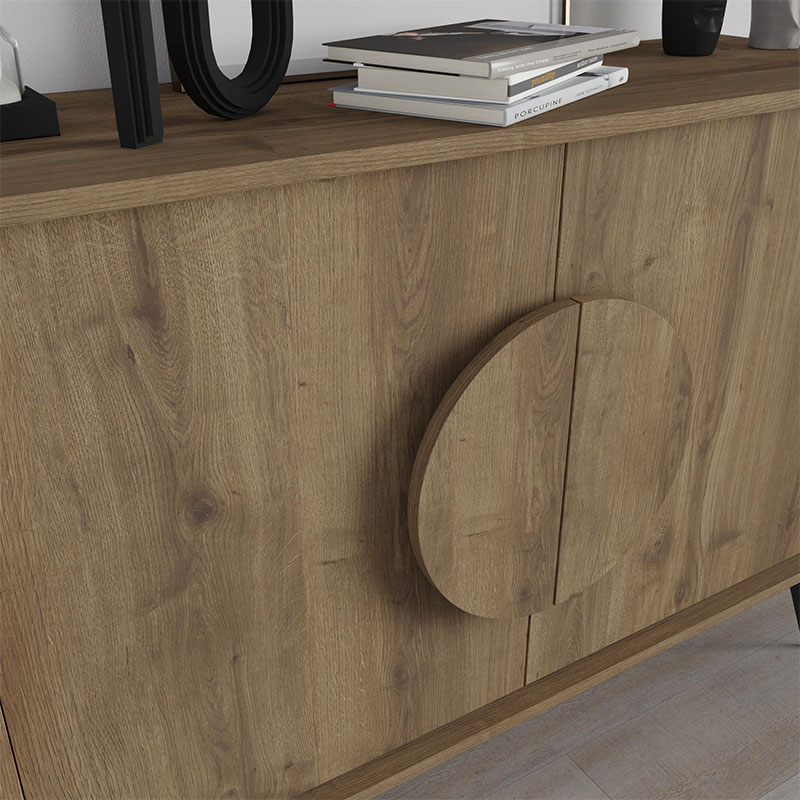 Gora Megapap melamine buffet in light brown color 110x35,6x82cm.