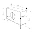 Gora Megapap melamine buffet in light brown color 110x35,6x82cm.