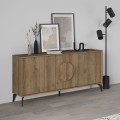 Μπουφές Gora Megapap χρώμα ανοιχτό καρυδί 180x35,6x82εκ.