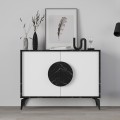 Gora Megapap melamine buffet in black marble - white color 110x35,6x82cm.