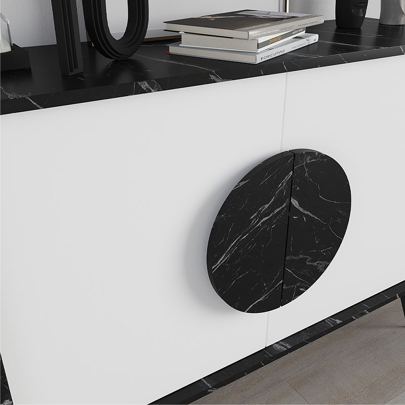 Gora Megapap melamine buffet in black marble - white color 110x35,6x82cm.