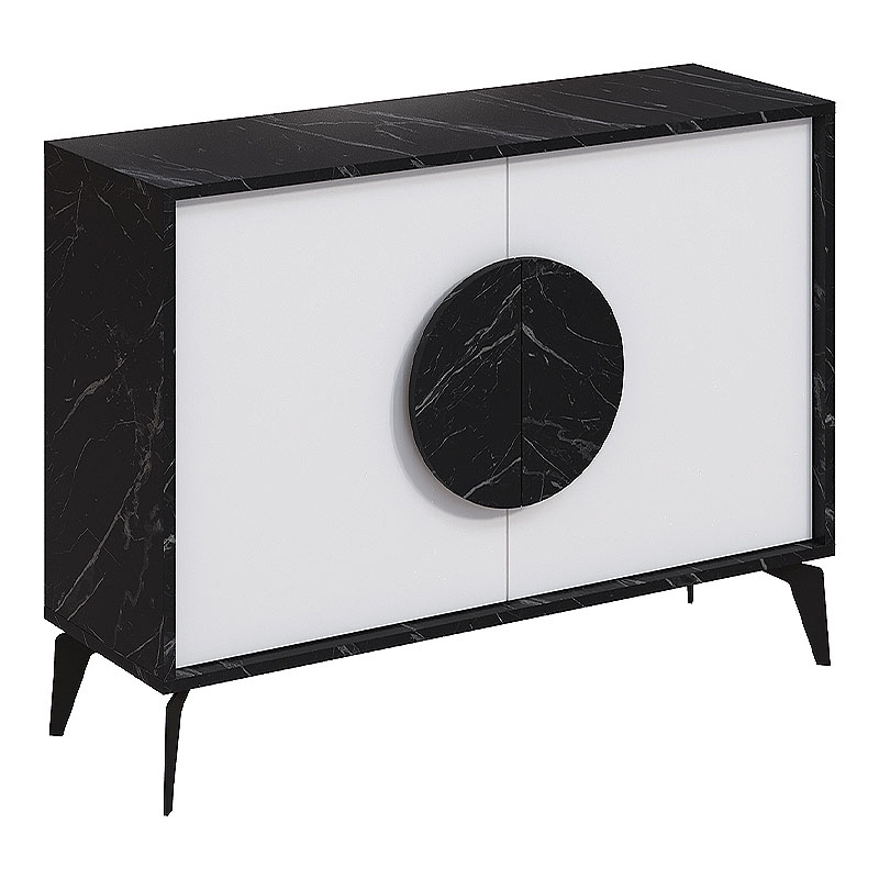 Gora Megapap melamine buffet in black marble - white color 110x35,6x82cm.