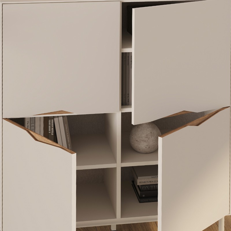 Marquise Megapap melamine concole in sandstone color 98x40x120cm.