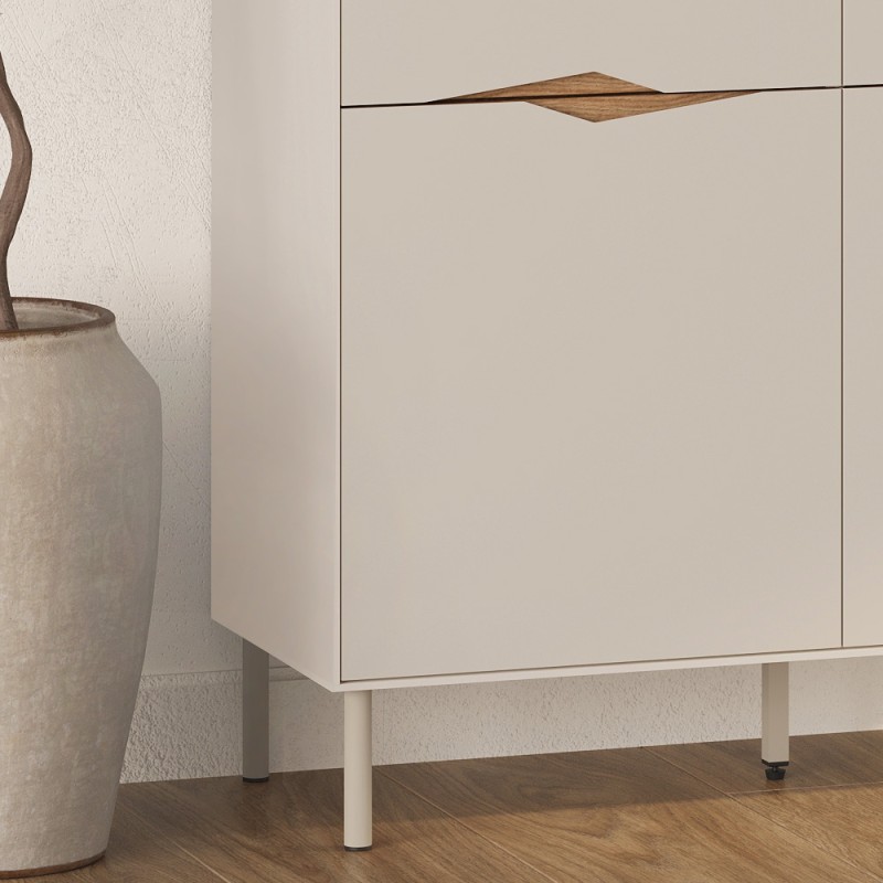 Marquise Megapap melamine concole in sandstone color 98x40x120cm.