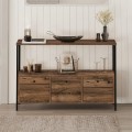 Mars Megapap melamine console in rustic smoked color 122x36x80.1cm.
