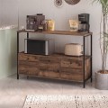 Mars Megapap melamine console in rustic smoked color 122x36x80.1cm.