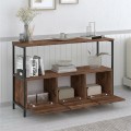 Mars Megapap melamine console in rustic smoked color 122x36x80.1cm.
