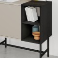 Μπουφές Mona Megapap χρώμα sandstone - black wood 81x40x80εκ.