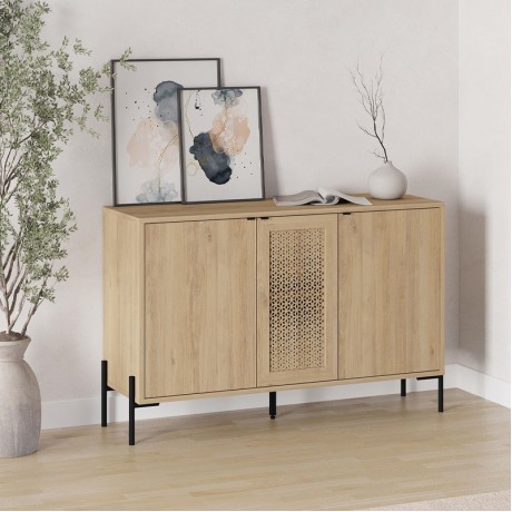 Μπουφές Naive Megapap χρώμα sapphire oak 126x40x80εκ.