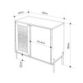 Μπουφές Naive Megapap χρώμα sapphire oak 80x40x80εκ.