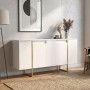 Μπουφές Orontes Megapap χρώμα λευκό - χρυσό 160x35,2x80εκ.