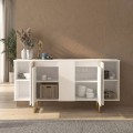 Μπουφές Orontes Megapap χρώμα λευκό - χρυσό 160x35,2x80εκ.