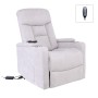 NANCY Lift-Relax Armchair, Fabric Light Grey (Electric Lift & Tilt)