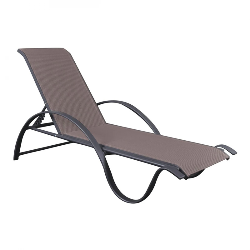 NEXT ALU Lounger Anthracite/Textilene Cappuccino