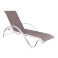 NEXT ALU Lounger White/Textilene Cappuccino