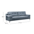 NOTE 3-Seater Sofa Blue-Grey Fabric