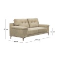 NOTE 2-Seater Sofa Water Repellent Fabric Beige