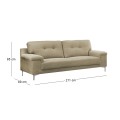 NOTE 3-Seater Sofa Fabric Cappuccino