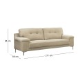 NOTE 3-Seater Sofa Water Repellent Fabric Beige