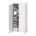 Cilem Megapap melamine wardrobe - shoe rack in white color 70x32x188cm