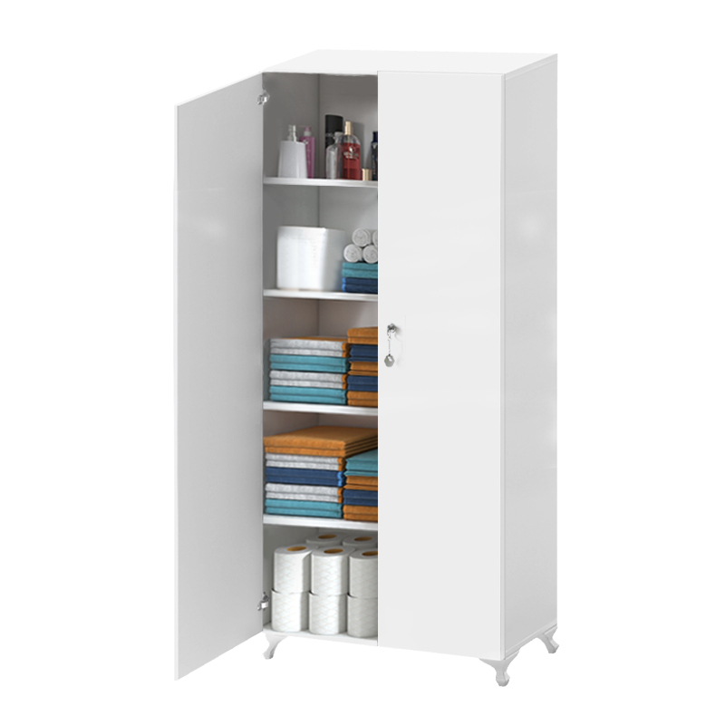 Cilem Megapap melamine wardrobe - shoe rack in white color 70x32x188cm