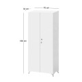 Cilem Megapap melamine wardrobe - shoe rack in white color 70x32x188cm