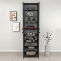 Lilly Megapap melamine wardrobe - shoe rack in anthracite color 49x32x178cm