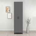 Lilly Megapap melamine wardrobe - shoe rack in anthracite color 49x32x178cm